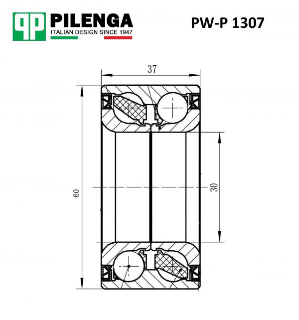 Подшипник ступицы заднего колеса PILENGA