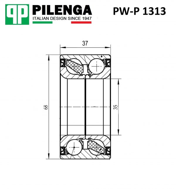 Подшипник ступицы переднего колеса 1118 PILENGA